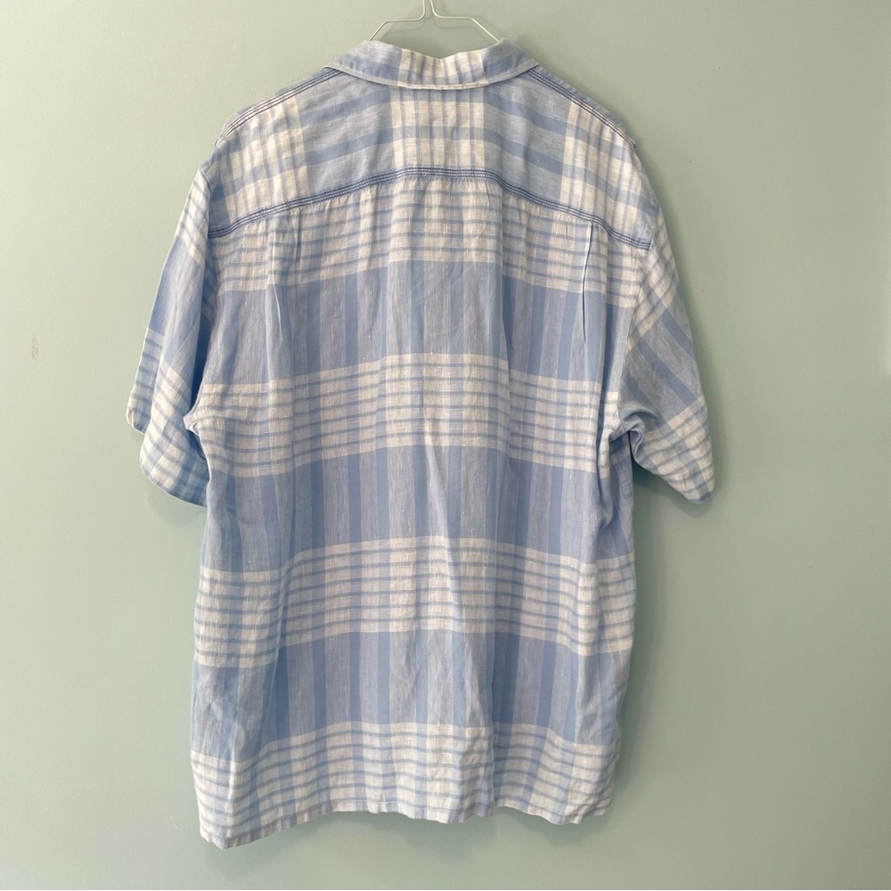 TOMMY BAHAMA Men’s Relax Linen Short Sleeve Shirt in Light Blue - Picture 3 of 6